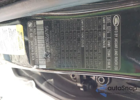 2014 Land Rover Range Rover Evoque Pure z USA, uszkodzony, nr VIN SALVP2BG9EH889485